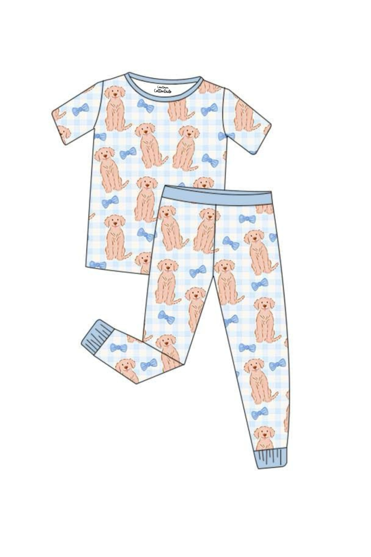 Golden Retrievers & Bow Ties | 2 PIECE PAJAMA SET