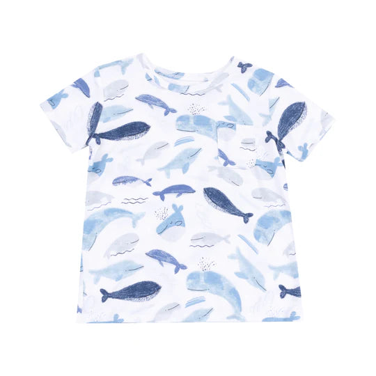 Whale Pocket Tee & Muslin Shorts Set