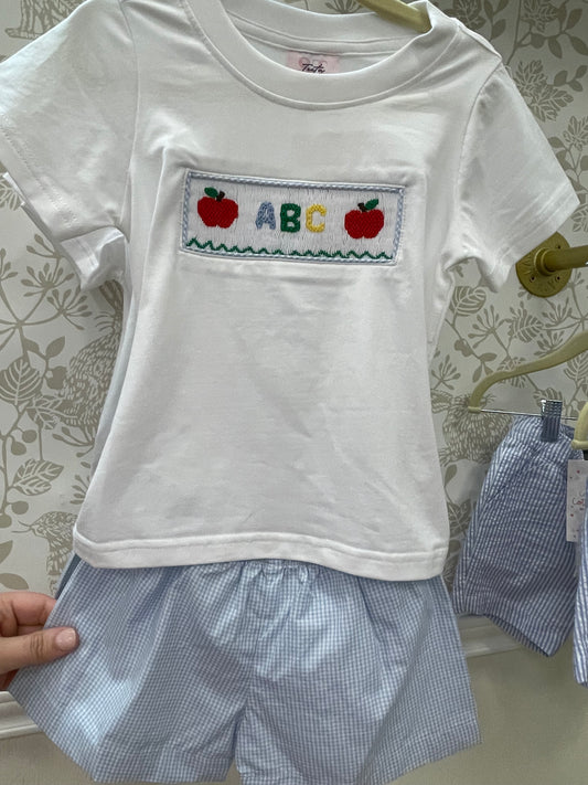 ABC Boys’ Smocked Shirt & Gingham Shorts Set