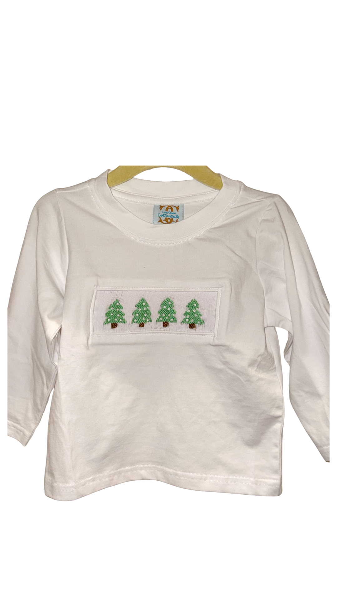 Merry Little Trees Smocked Boys Shirt