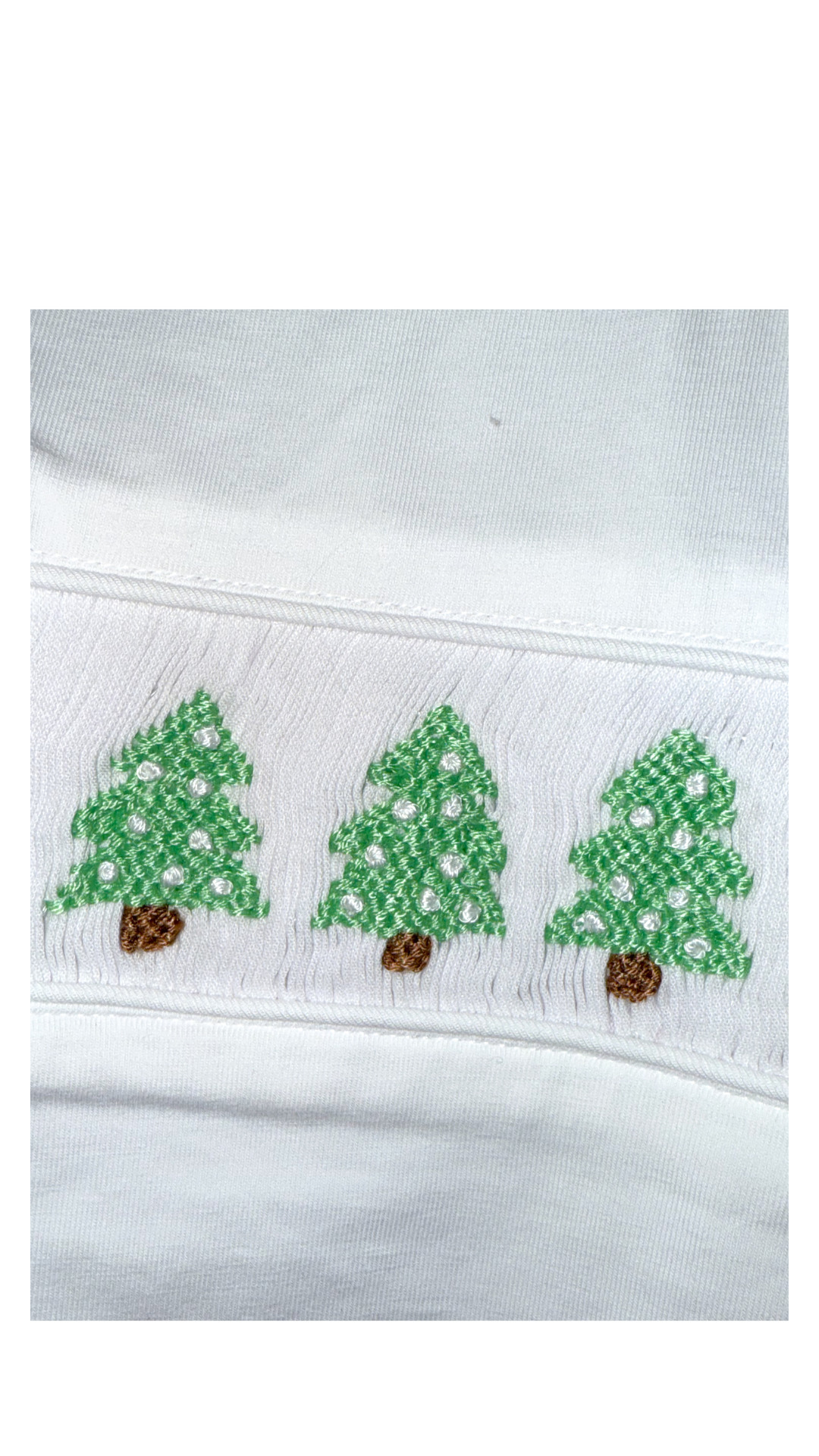 Merry Little Trees Smocked Boys Shirt