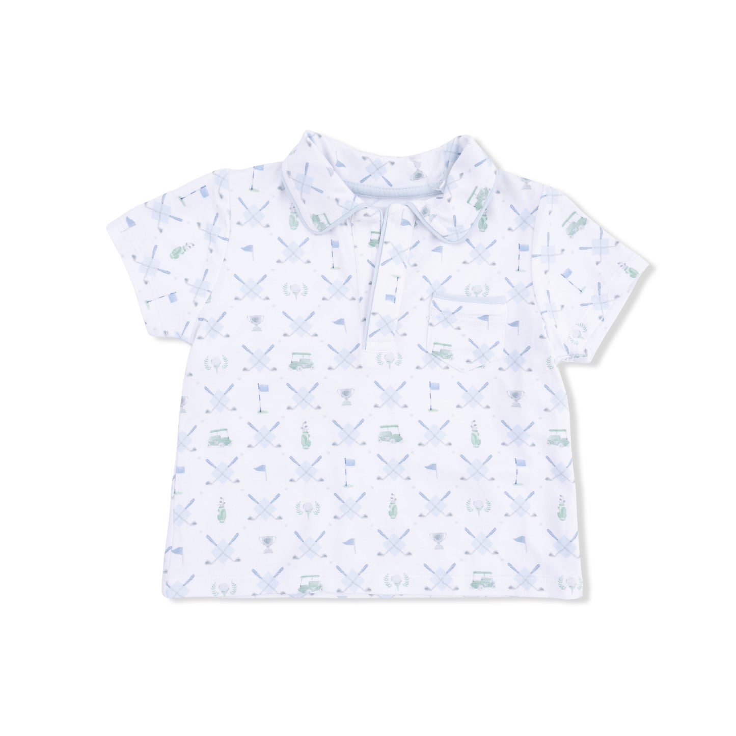 Golf Trellis Polo with Casual Shorts
