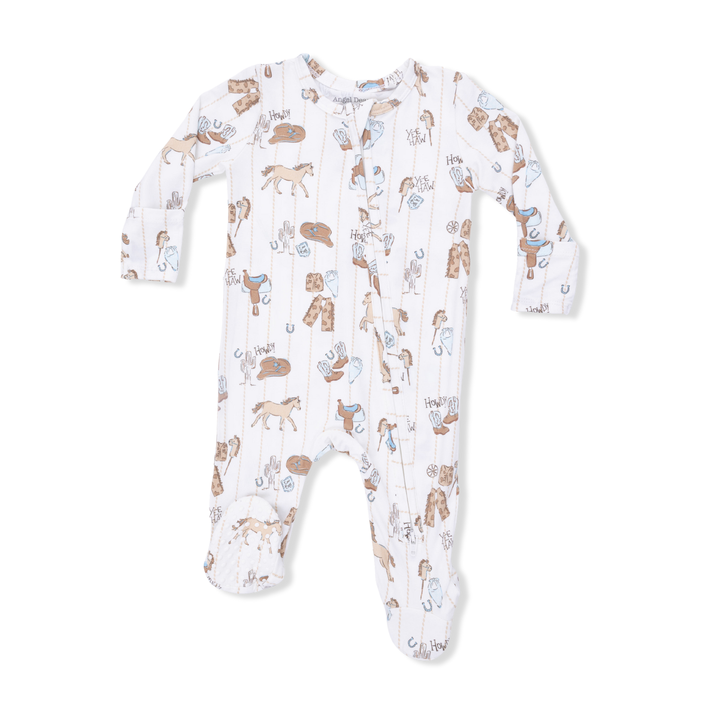 Cowboy Nursery Double Zipper Footie