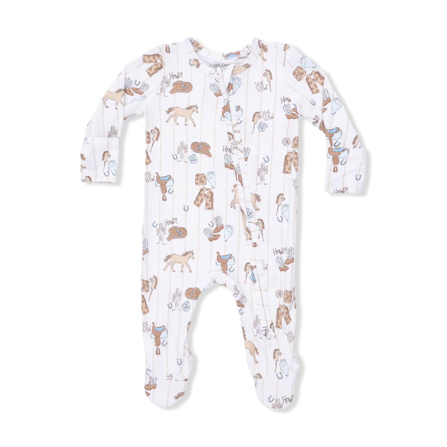 Cowboy Nursery Double Zipper Footie