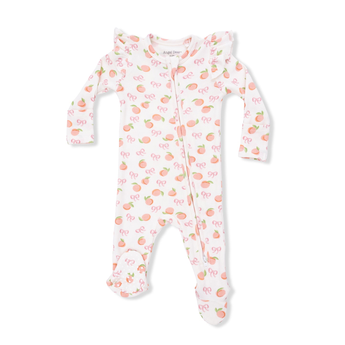 Little Peaches Ruffle Sleeve Footie