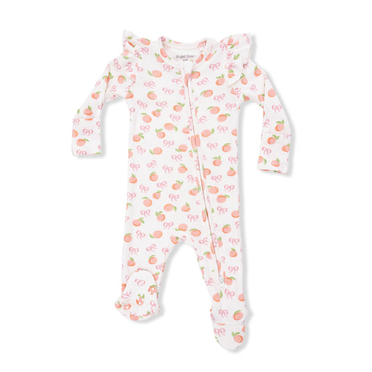 Little Peaches Ruffle Sleeve Footie