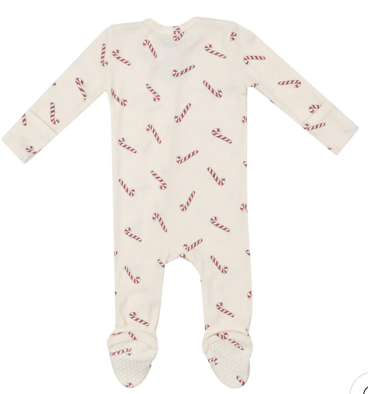 Candy Canes Zippered Footie