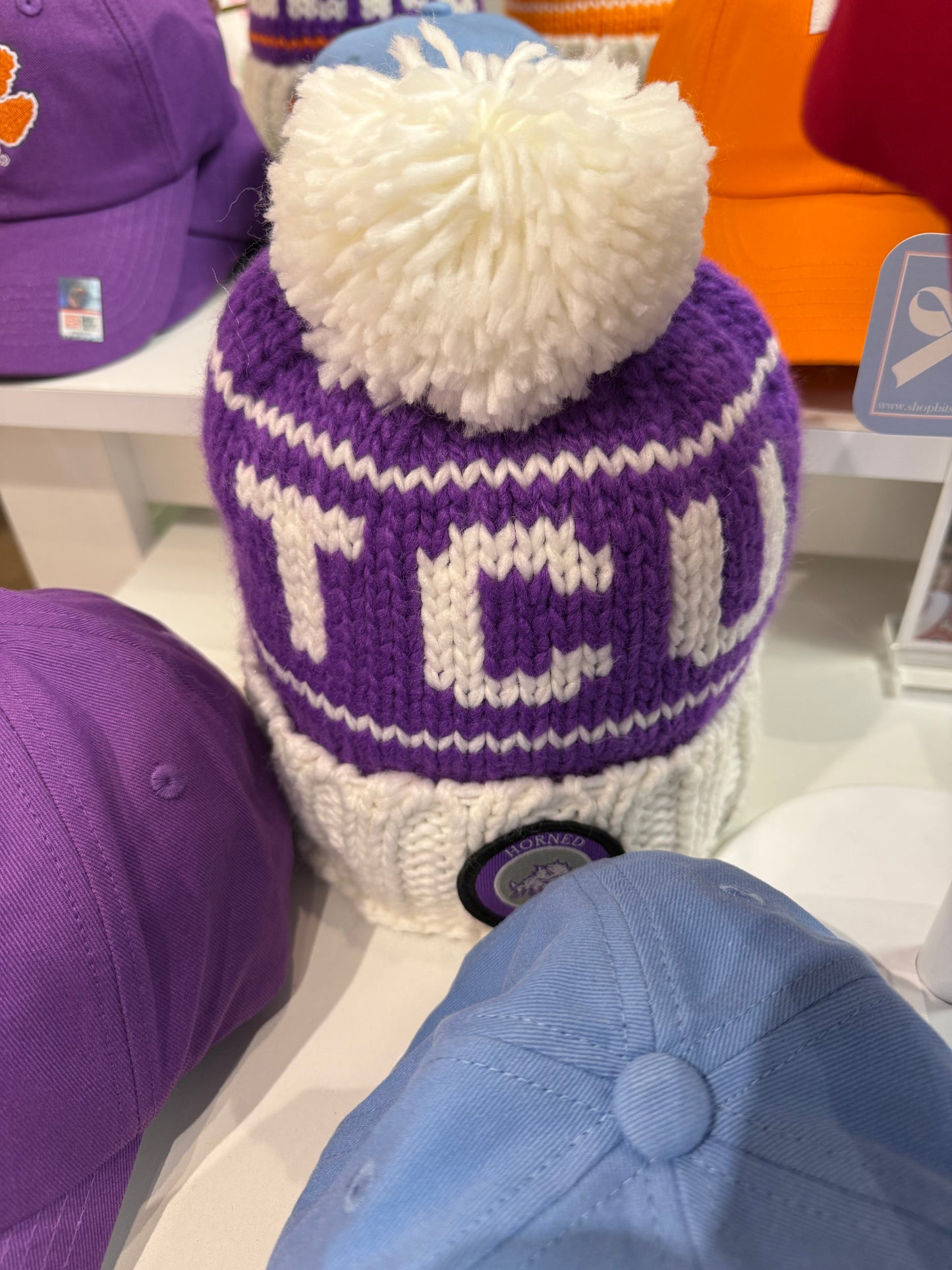 TCU Beanie Bauble Hat
