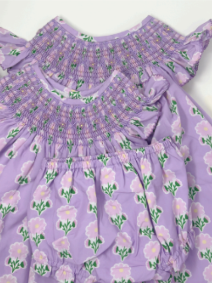 PKC Lottie Smocked Diaper Cover Set