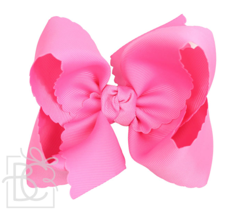 Barbie Pink Scallop Edge Grosgrain Bow