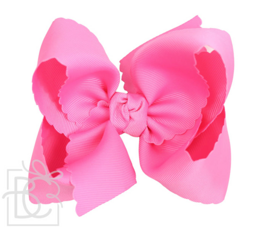 Barbie Pink Scallop Edge Grosgrain Bow