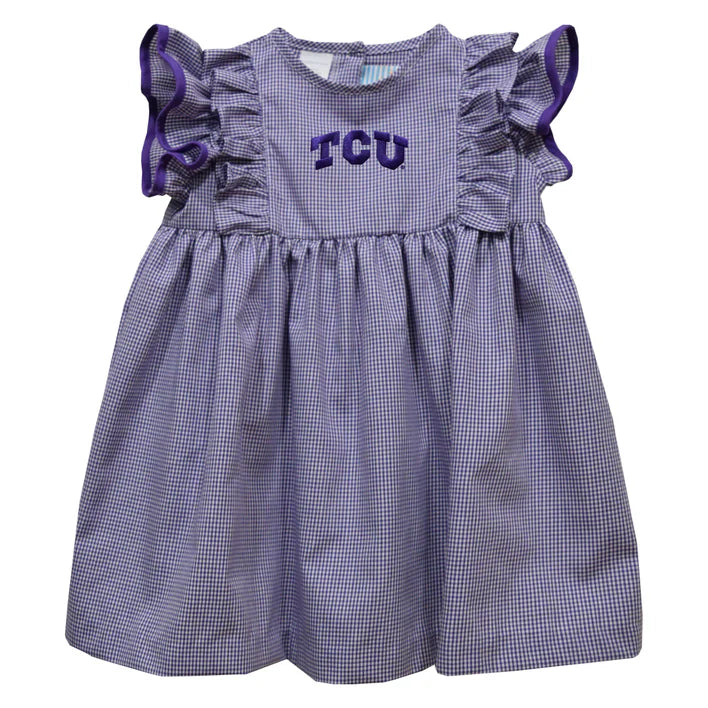 TCU Flutter Sleeve Dress