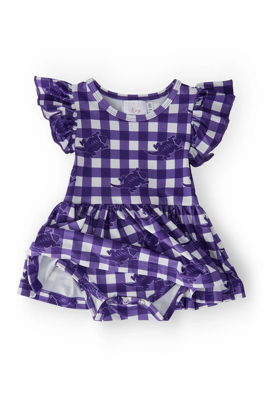 TCU Flutter Bodysuit Dress