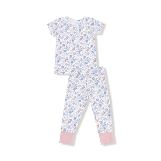 Country Girl Floral Short Sleeve Loungewear Set